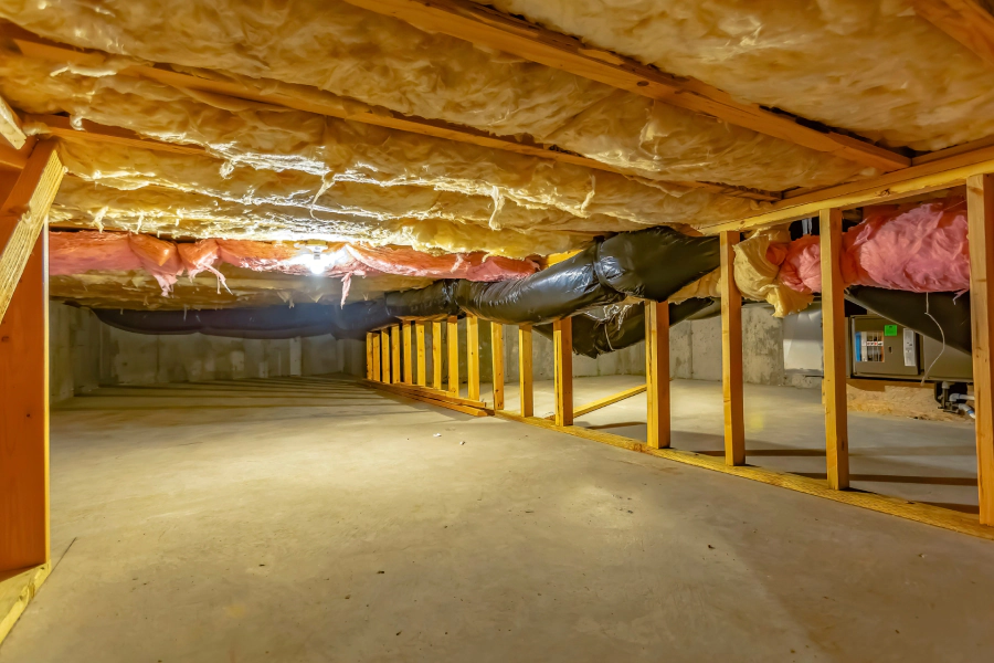crawlspace of residential home
